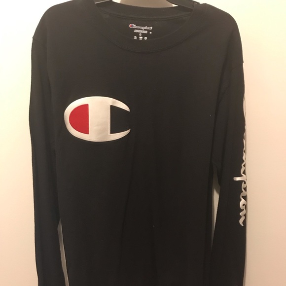 NWOT Champion Black Long Sleeve - Picture 1 of 5